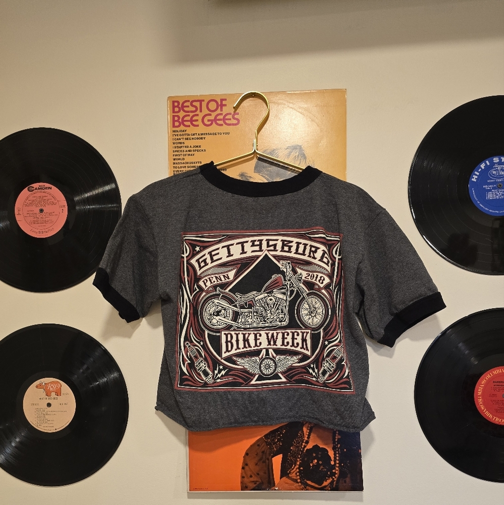 Gettysburg Bike Week 2018 Tee Shirt. Size S. Cropped.